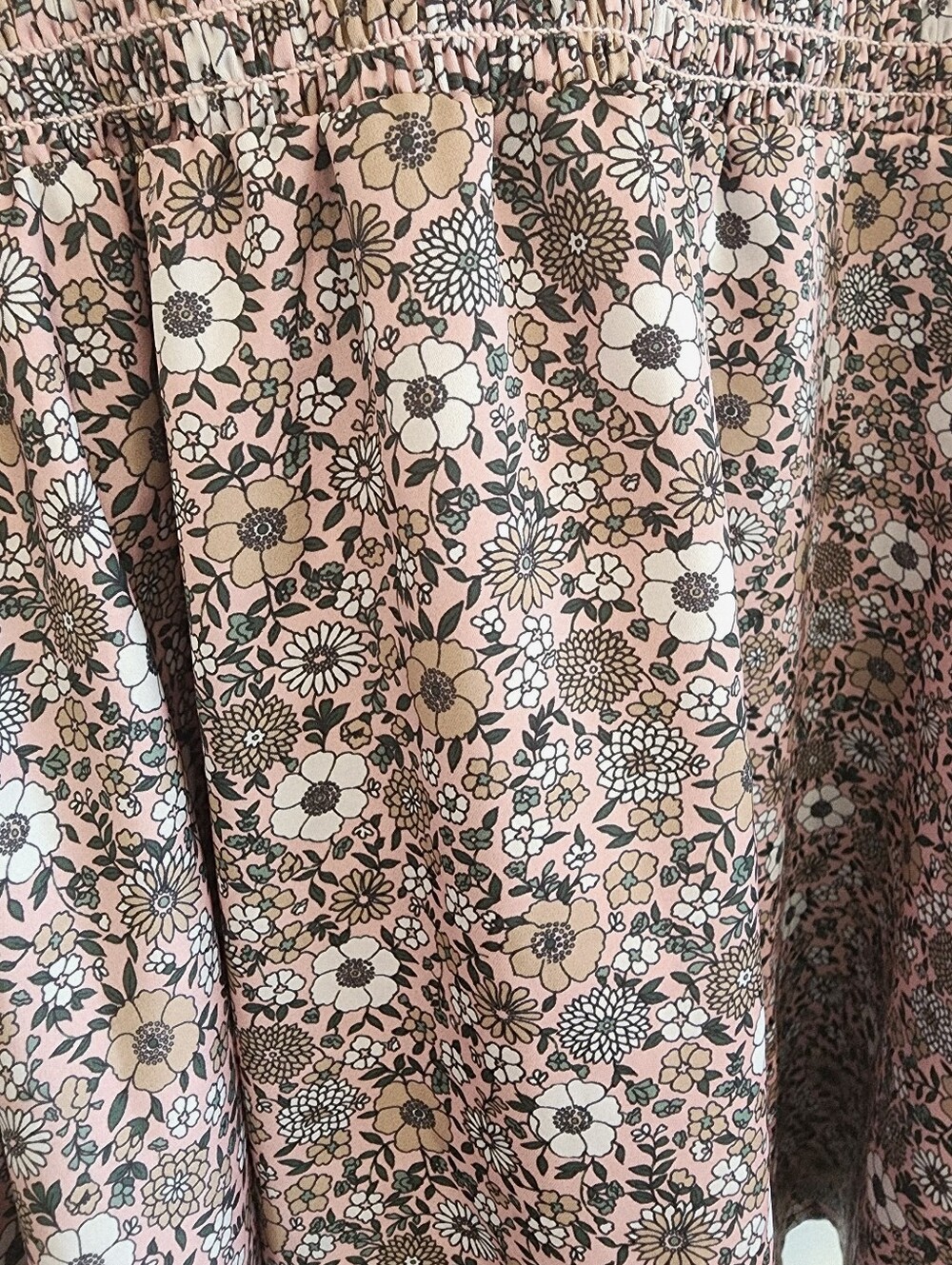 Outerknown Floral Smocked Waist Sleeveless Mini Dress Size Medium - Picture 8 of 11